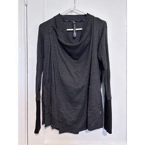 RBX Charcoal Cowl Neck Athletic Cardigan